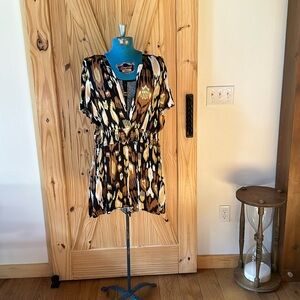 Somerset Brown Printed Romper